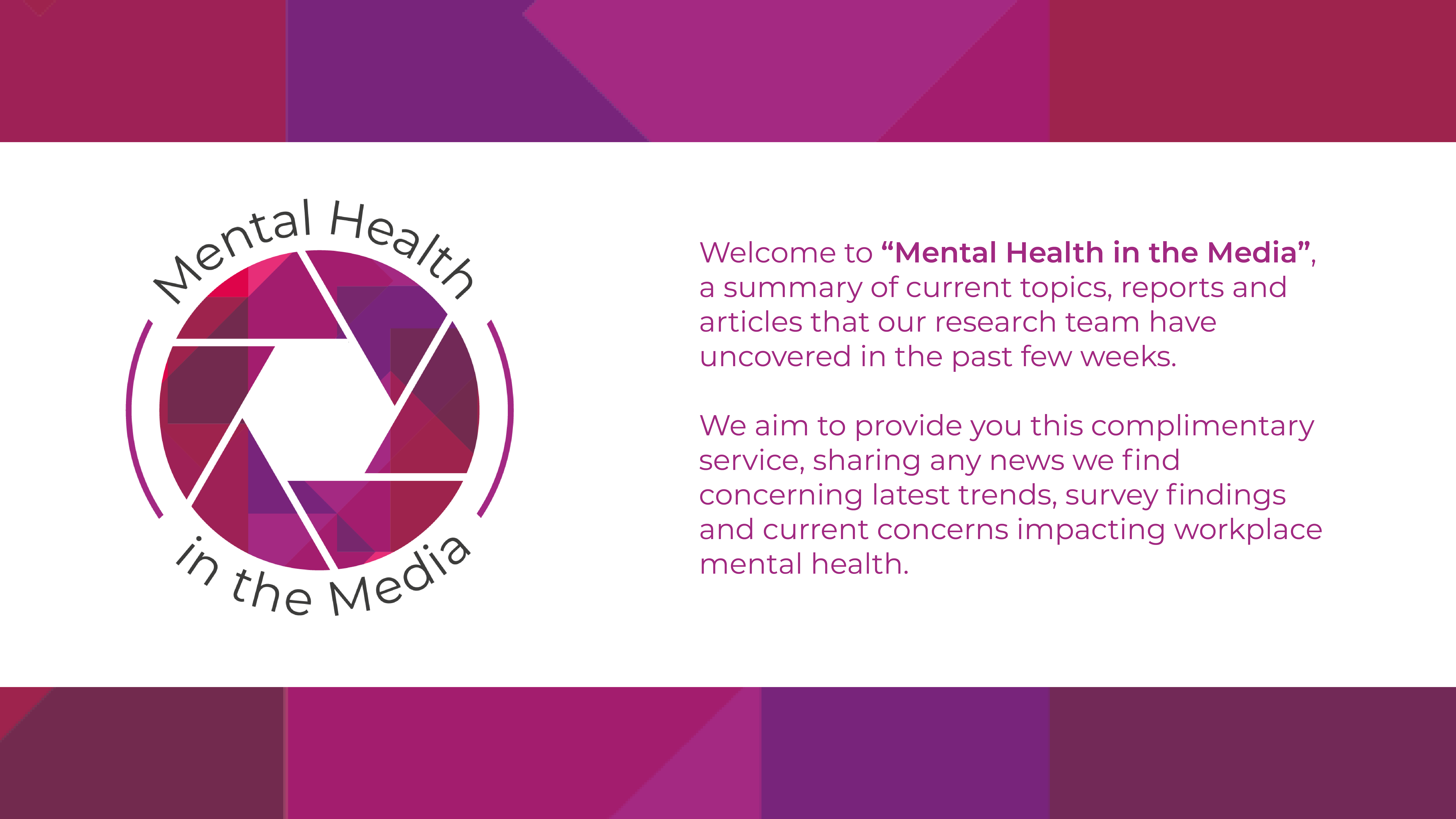 Read more about the article Mental Health in the Media – Vol. 1, No. 3